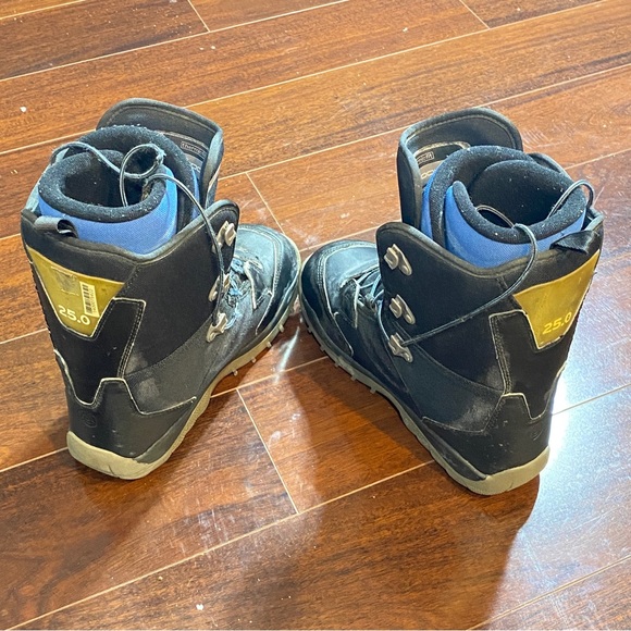 SALOMON KAMOOKS, THERMIC FIT, BLACK/Blue Snowboard Boots 6.5 - Picture 7 of 9